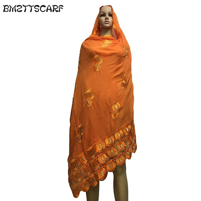 2019 последние африканские шарфы мусульманская вышивка хлопок шарф 100% больших