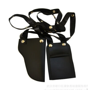 Gun bag Отряд Самоубийц Харли Квинн косплей костюм футболка пальто куртка набор аксессуаров Серьги Воротник браслет пояс Golve - Цвет: Gun bag