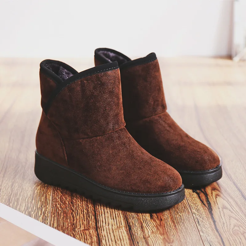 Fujin/женские зимние ботинки Сезон осень зима Теплая женская обувь из хлопка с