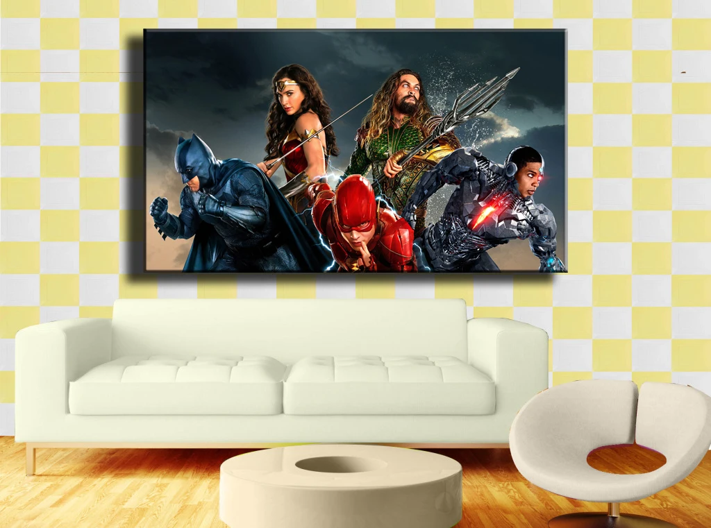 DC Лига Справедливости Холст Картина гостиная домашний декор Современная роспись