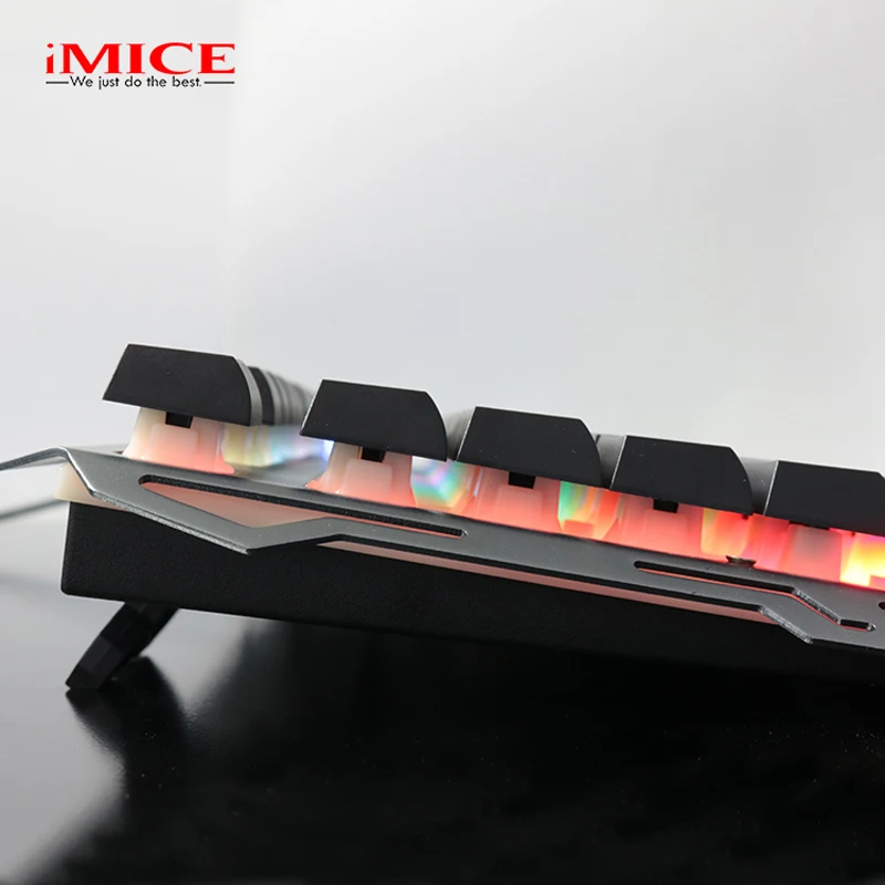 IMICE красочная подсветка Проводная usb клавиатура игровая 104 клавиш с подсветкой
