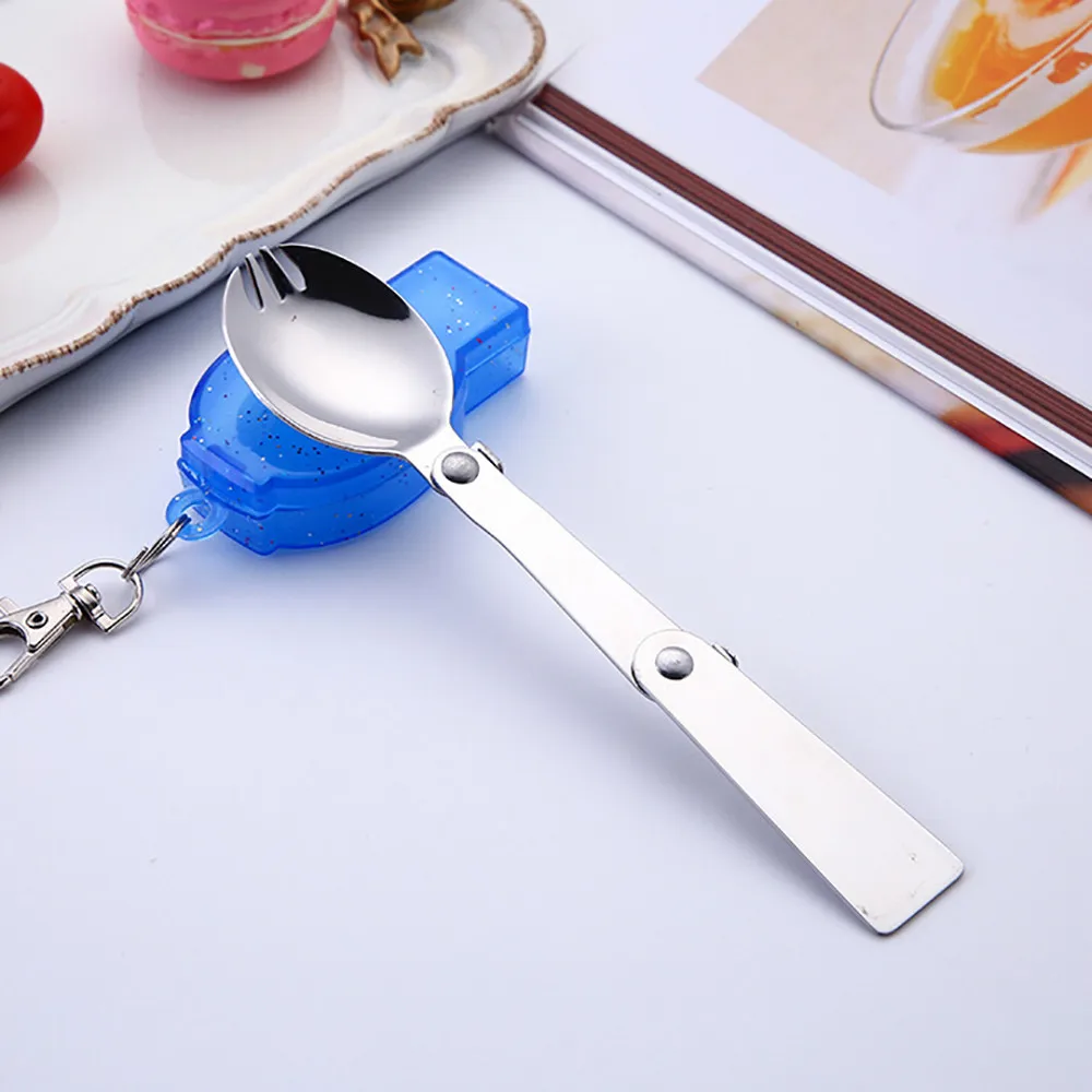 Портативная Складная посуда для кемпинга из нержавеющей стали эластичная