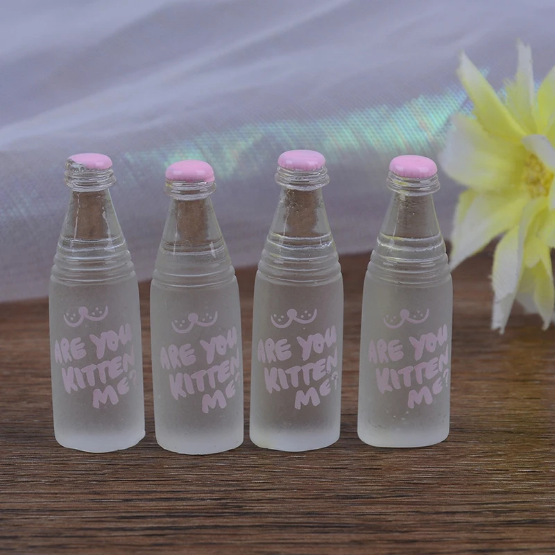 4pcs 1:12 Dollhouse Mineral Water Bottle Miniature Toy Doll Food Kitchen Living Room Accessories Kids Gift Pretend Play Toys | Игрушки и