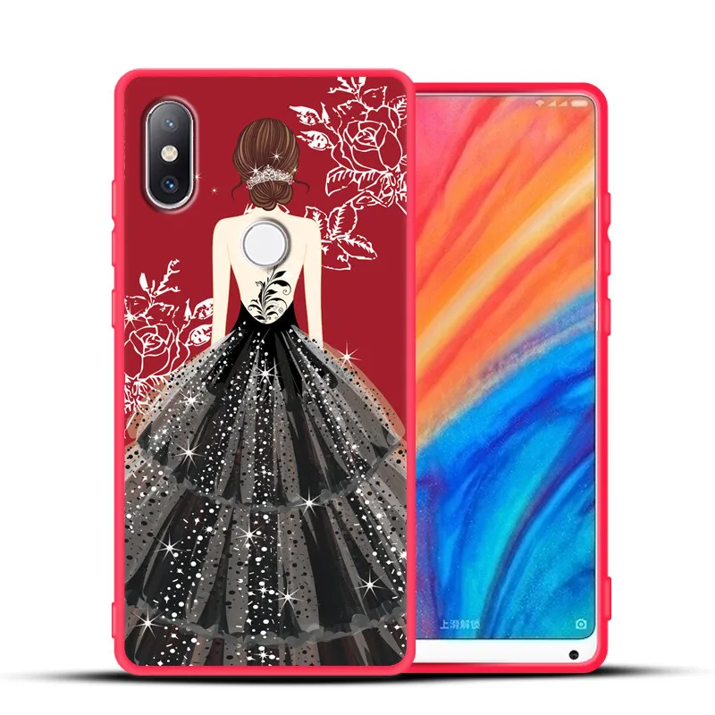 FOR Xiaomi Mi Mix 2S Case Mix2 Cover Silicone Soft TPU Cute Cartoon Painted Flexible for 2 |