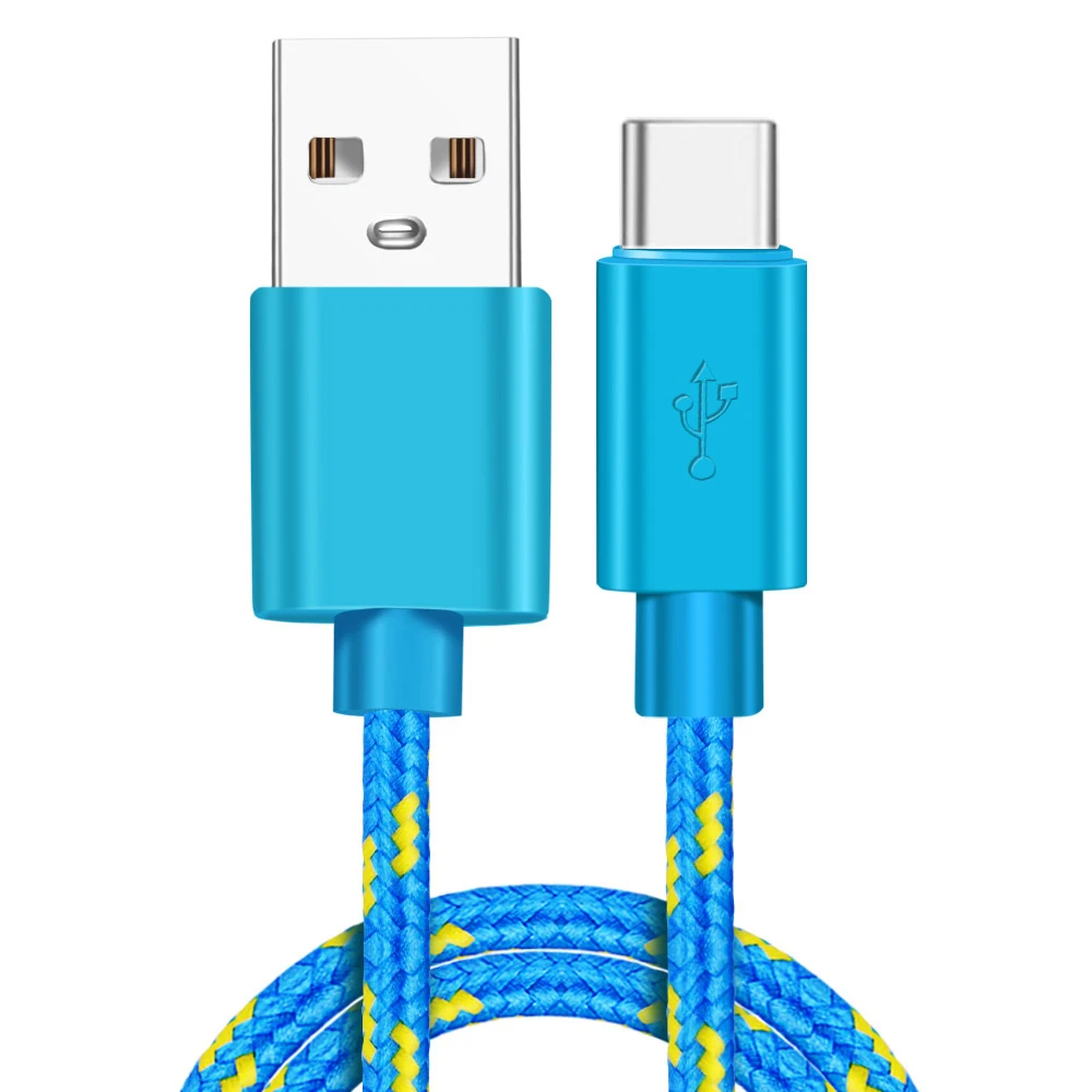 Тип usb C кабель usb type-c функцией быстрой зарядки Тип кабеля для передачи данных Шнур для телефона Зарядное устройство для Xiaomi Mi Note 10 pro huawei Коврики 30 кабели для зарядного устройства usb - Цвет: Blue For Type C