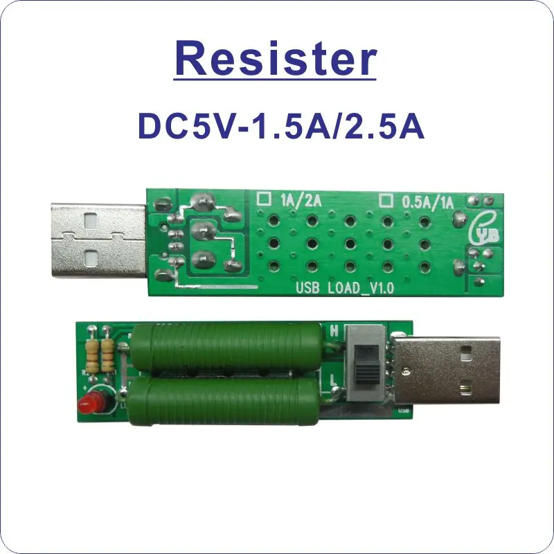 Резистор DC 5 В сопротивление 0.5A 1A 1.5A 2.5A USB детектор тестер емкости электрические