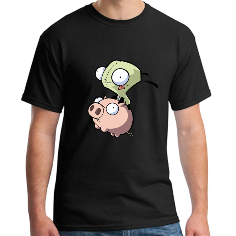 Забавные GIR-PIG футболки дизайнерские костюмы в стиле панк-рок для мужчин круглый