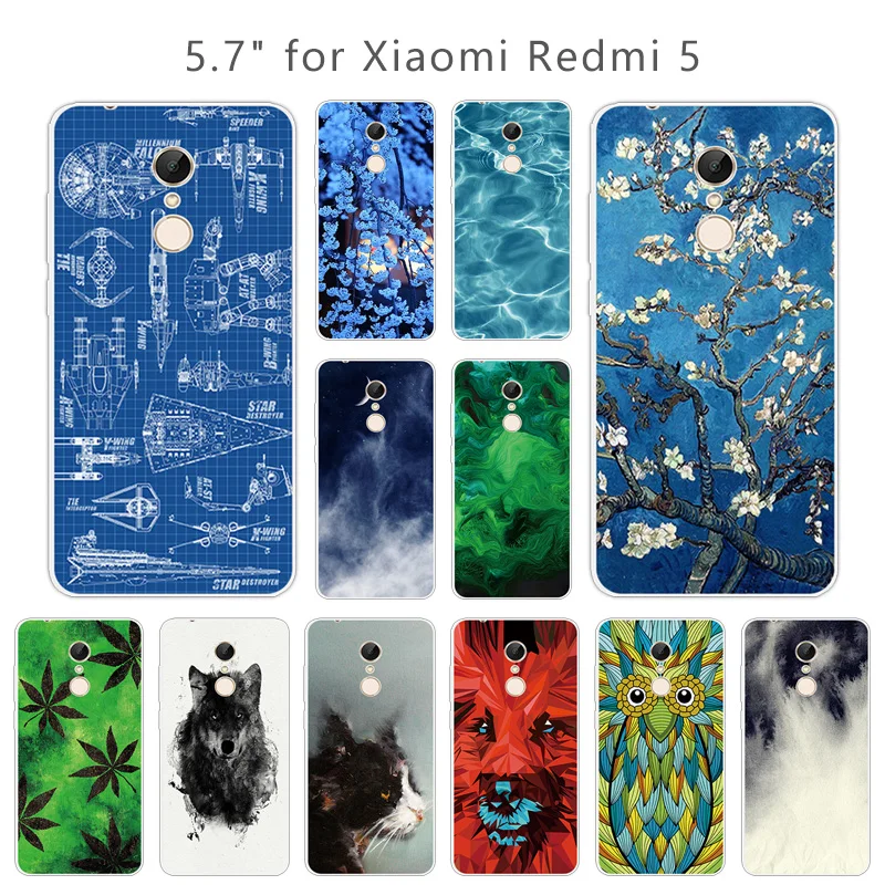 Для Xiaomi Redmi 5 прозрачные мягкие чехлы из ТПУ силиконовый чехол для задней панели