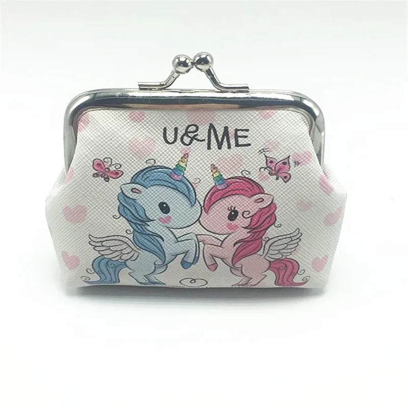 Горячие милые девушки мини Единорог кошельки Дети Kawaii Мультфильм изменить держатель для женщин портативный маленький милые кошельки для хранения