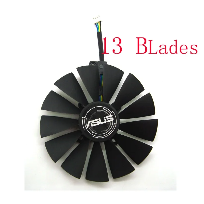 1 pcs T129215SM DC12V 0.25AMP графика/Видеокарта кулер вентилятор для ASUS STRIX RX570 4G игровая видеокарта охлаждающий вентилятор - Цвет: 1 pcs