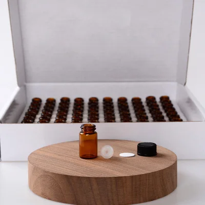 2ml 100 шт Подарочная посылка 1 мл/2 мл/3 мл мини Янтарная стеклянная бутылка с отверстием редуктора и крышкой маленькие флаконы для эфирных масел - Цвет: 2ml