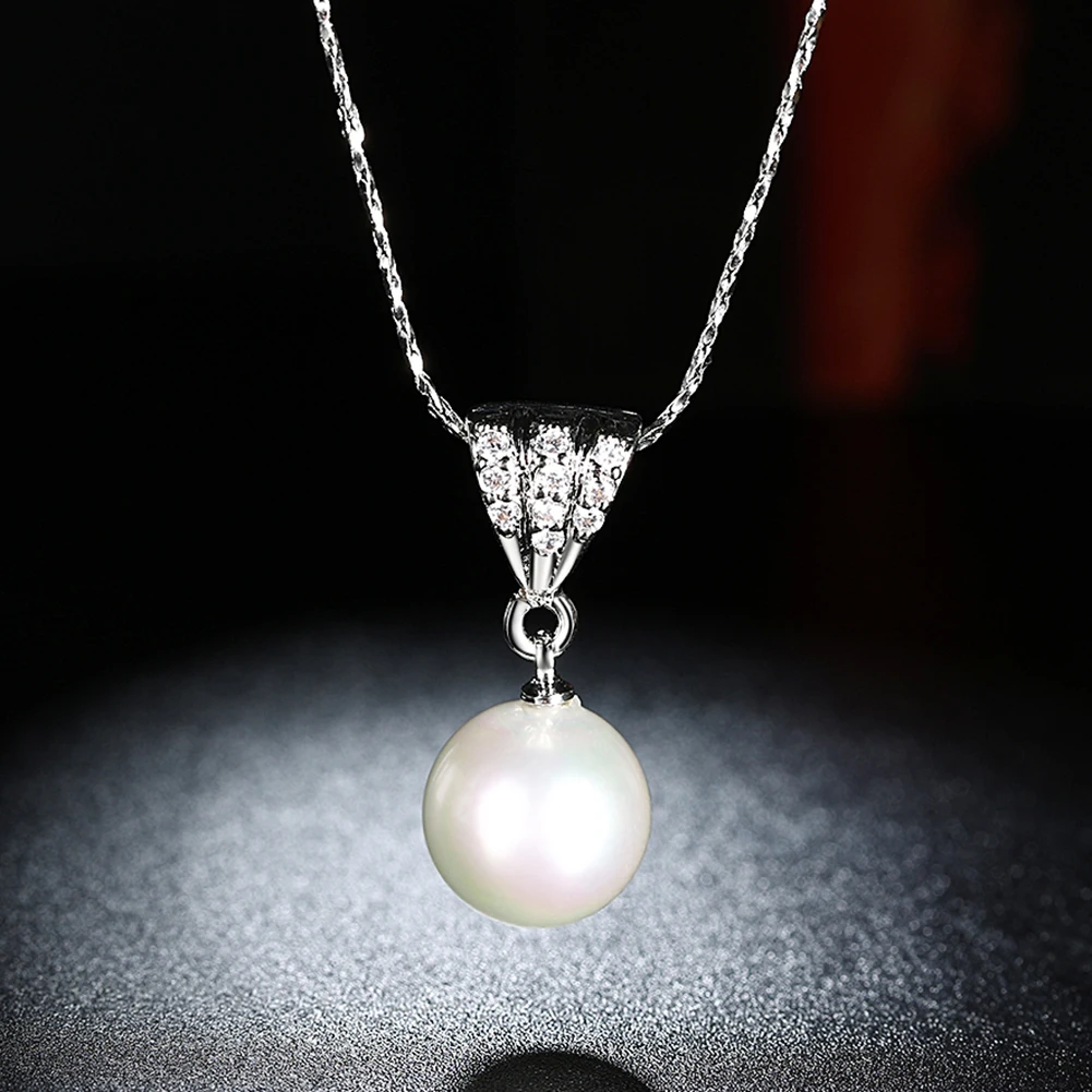 С серебряным покрытием цвет ювелирные изделия капли воды жемчужное ожерелье