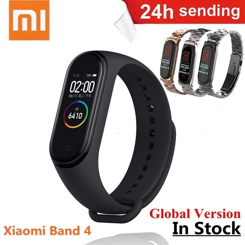 Xiaomi Mi Band 4 смарт браслет 3 AMOLED цветной экран Miband Global Fitness Bluetooth Sport 50ATM