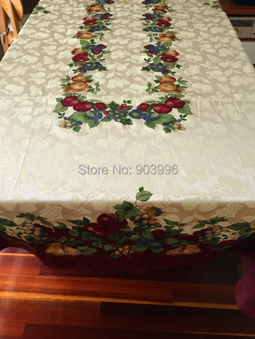 

Free shipping-Milk yellow backing Fruits cloth tablecloths European Figure jacquard fabric