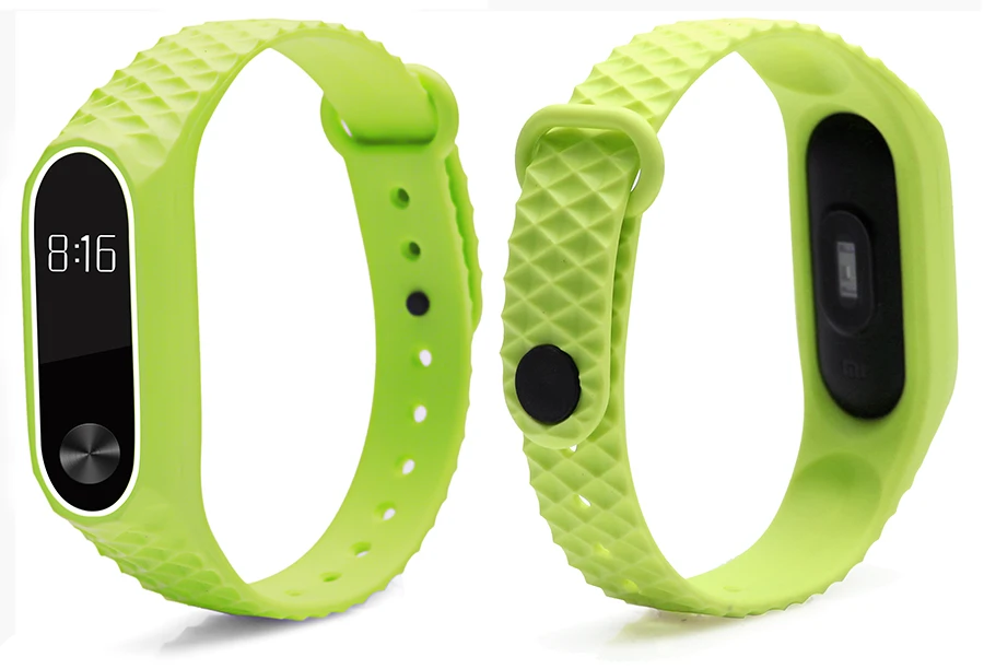 BOORUI mi band 2 ремешок Pulseira силиконовый mi band 2 аксессуары Алмазный ремешок на запястье анти-потеря двойной цвет сменный ремешок для часов