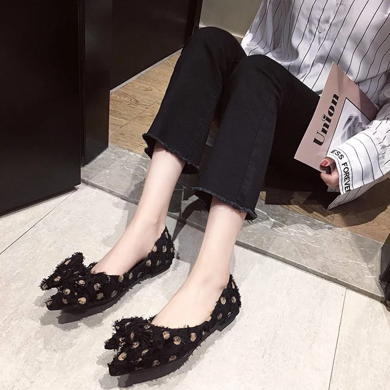 Удобная обувь для работы Для женщин 2019 Весенняя повседневная на плоской подошве