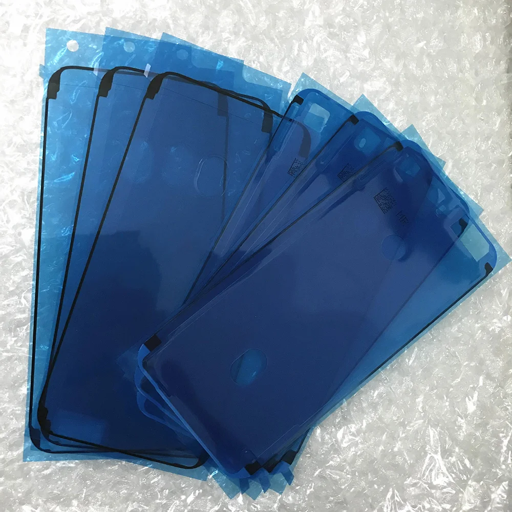 Предварительно вырезанная водонепроницаемая клейкая лента для iPhone 5 5S 6 6s Plus 7 8 Plus X XR XS Max передняя рамка сенсорного ЖК-экрана наклейка