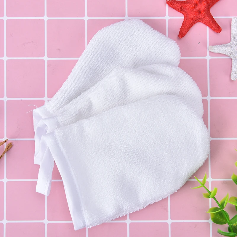 

1PC White Reusable Microfiber Facial Cloth Face Towel Makeup Remover Cleansing Glove Tool 12cm x 8.5cm