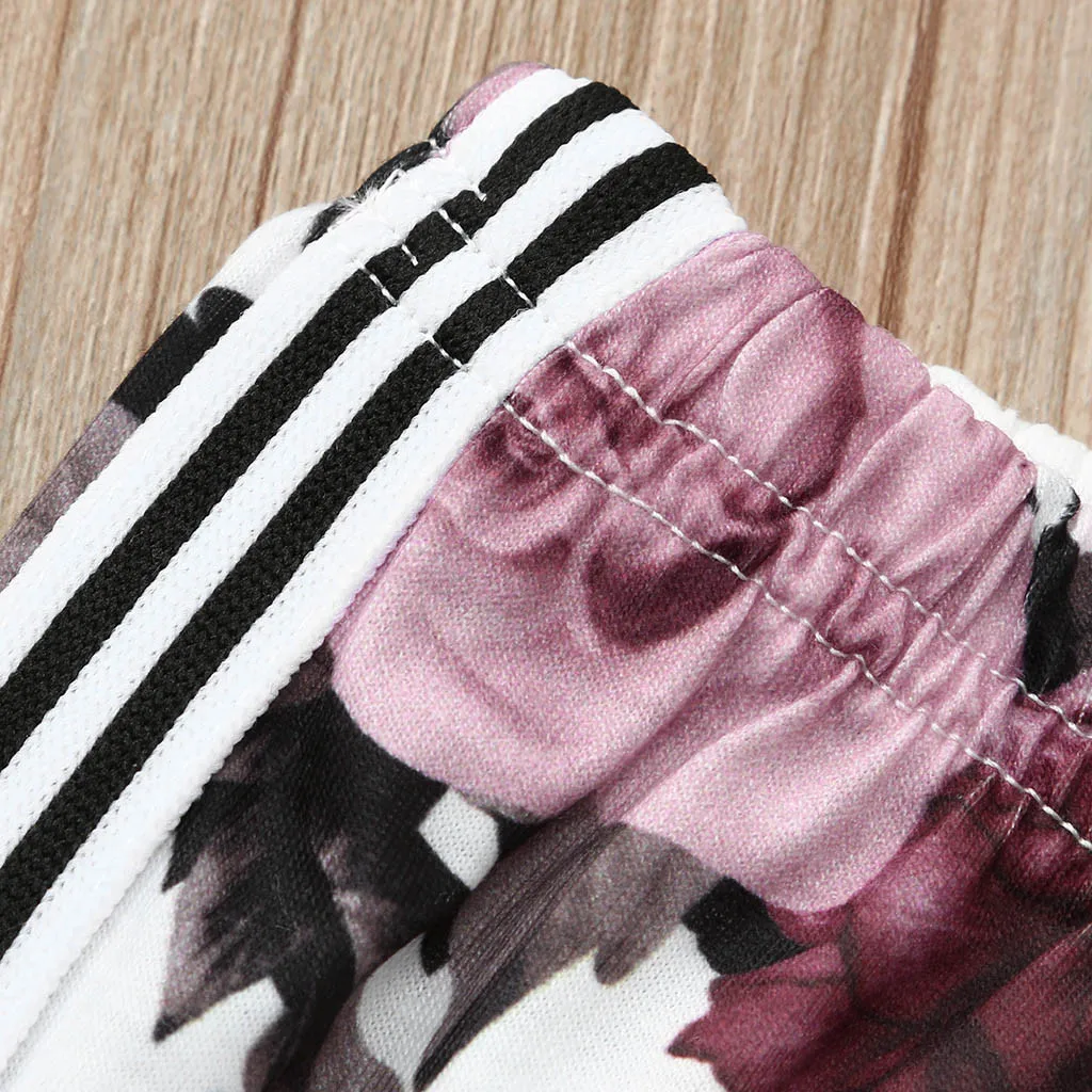 2019 Детская летняя одежда для девочек жилет с цветочным рисунком майка длинные