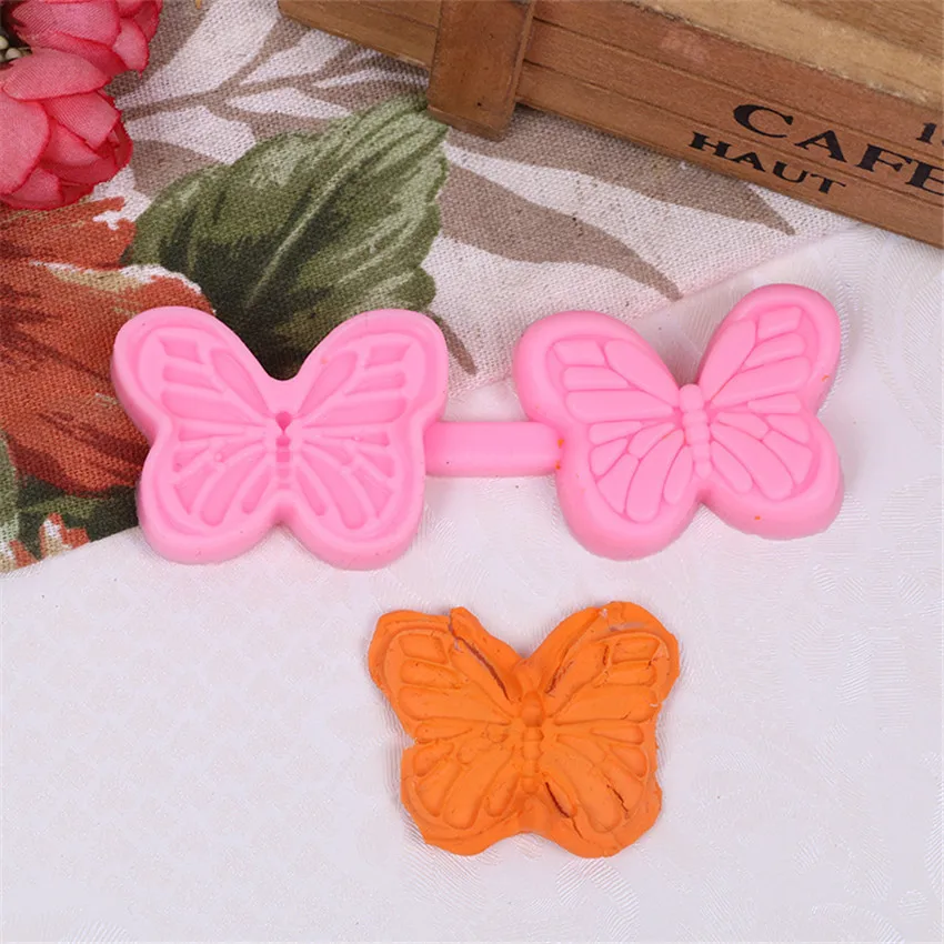 Цветок Бабочка помадка силиконовая форма для торта инструменты украшения
