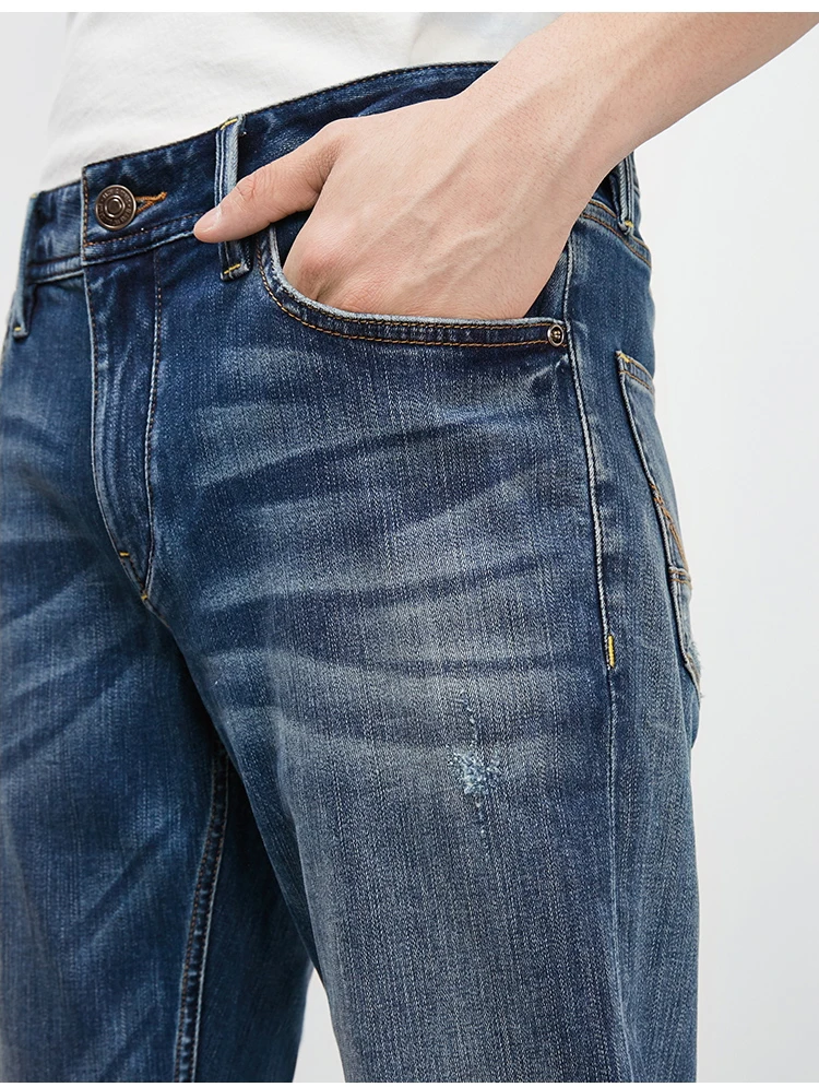 JackJones мужские осенние Стрейчевые зауженные укороченные джинсы модные брюки мужская одежда 218332542 219232506