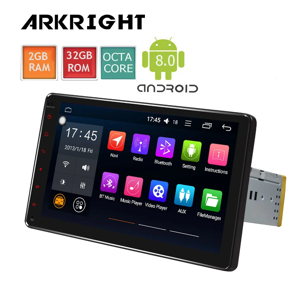 Arkright 9 &quot1Din Универсальный Автомагнитола аудио стерео Octa Core Android 8 1 HD gps навигация