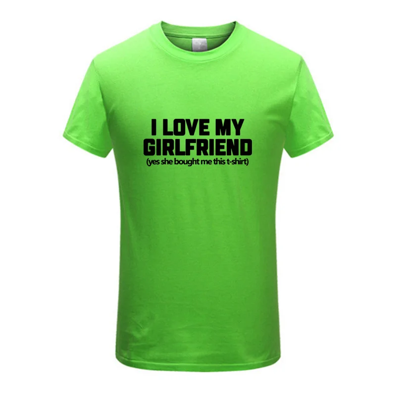 La maxpa I Love My Girlfriend Футболки Для мужчин Творческий Дизайн летние футболки