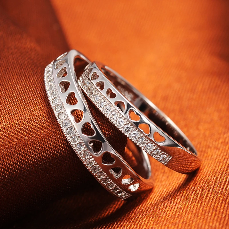 1 шт. ювелирные изделия из настоящего стерлингового серебра AAA Циркон Сердце