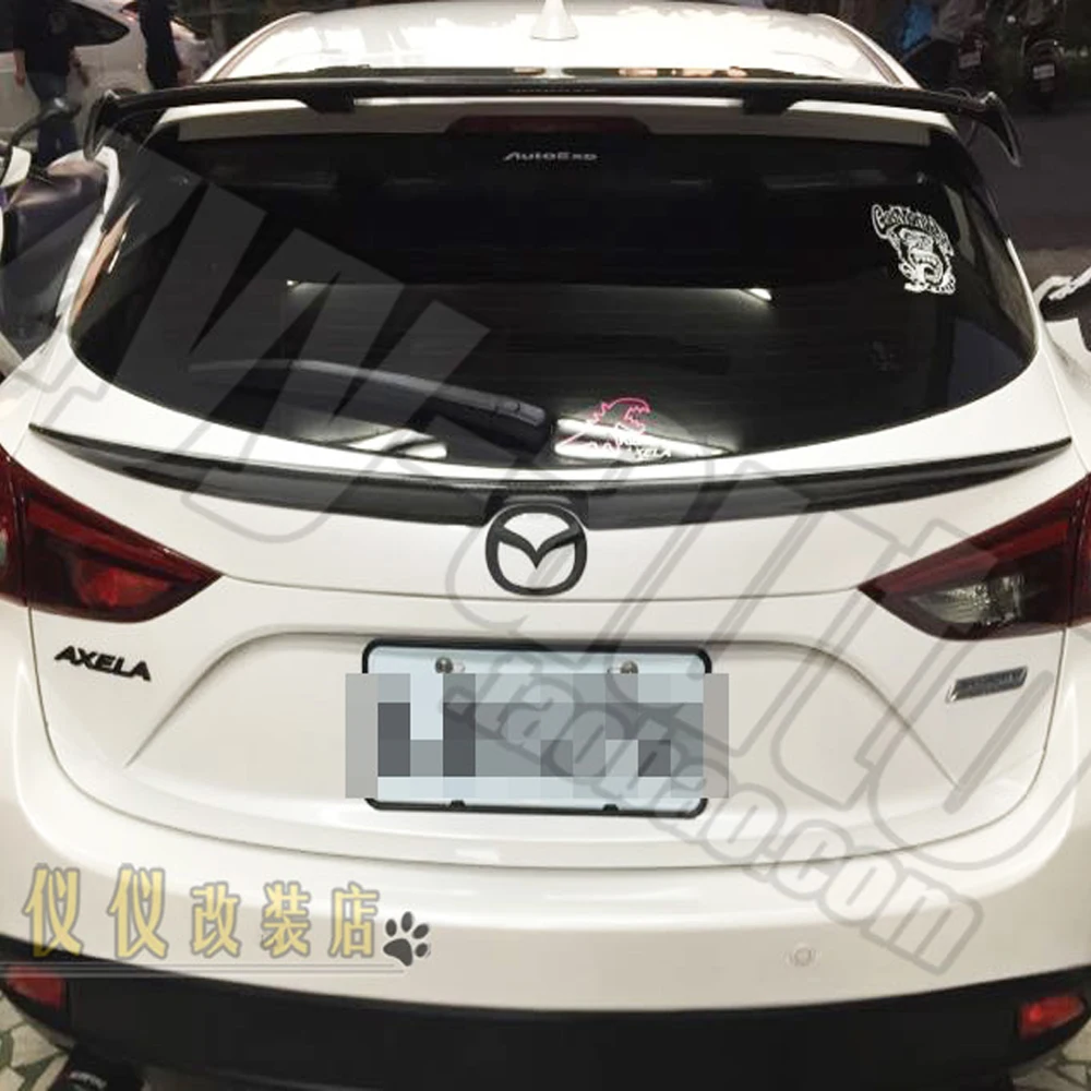 Задний спойлер из углеродного волокна для Mazda 3 Axela Hatchback