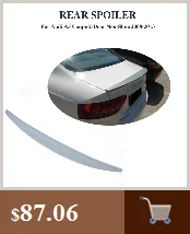 Матовый черный заднего бампера для губ Диффузор пригодный для Audi A5 купе Стандартный только 2008-2011 не-sline