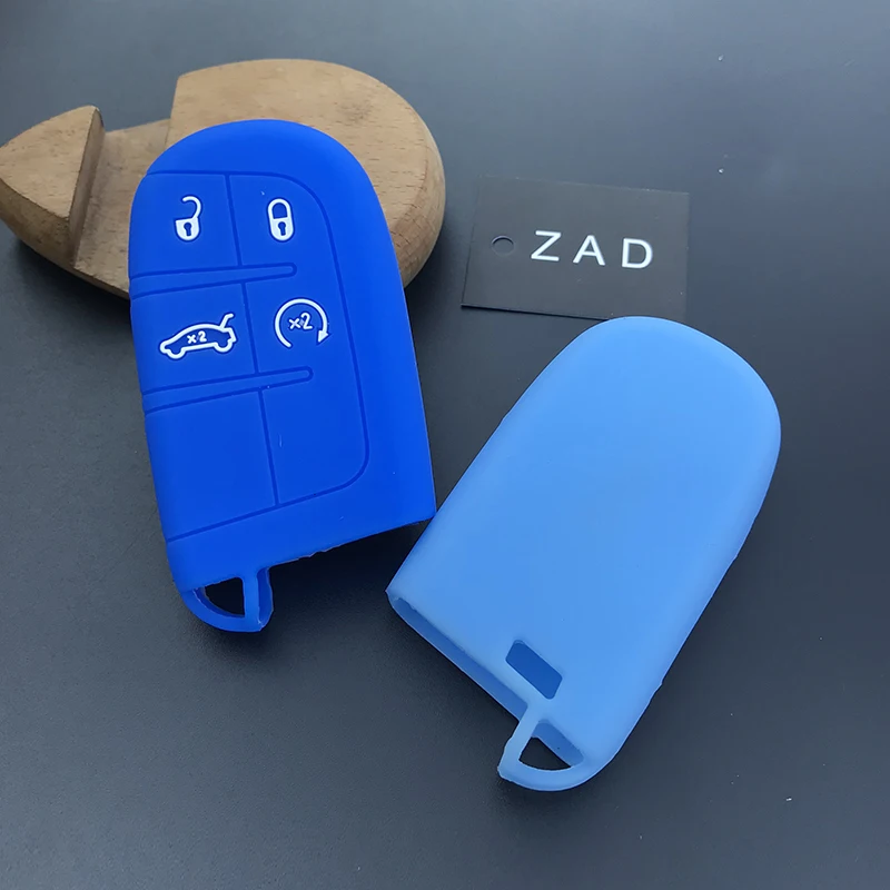 ZAD силиконовый чехол для автомобильного ключа защитный JEEP Dodge Chrysler FIAT Smart Remote 4