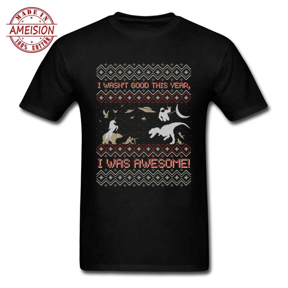 Эпический Рождественский свитер 2019 потрясающий год Мужская футболка с героями