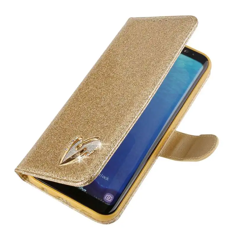Чехол-книжка с бумажником для samsung Galaxy S8 S9 Plus S7 Edge, чехол с блестками из искусственной кожи S9Plus S8Plus S7Edge, чехол для телефона s Coque