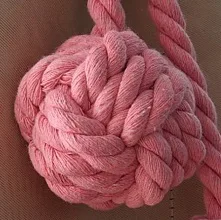 Хлопок плетеная занавеска Tieback Tassel Хлопок Веревка завязывается сзади один шар-60 см веревка двойной шар-120 см веревка - Цвет: Pink