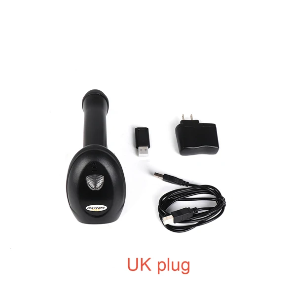 UK plug ISSYZONEPOS Bluetooth сканер штрих-кода ручной Беспроводной USB 1D CCD 200 s/s считывания штрих-кода Поддержка Android/iOS/Windows /Linux/Mac - Цвет: UK plug