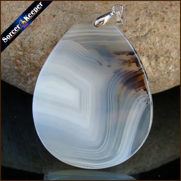 Мужские ювелирные изделия горка крупные натуральные камни подвеска ожерелье