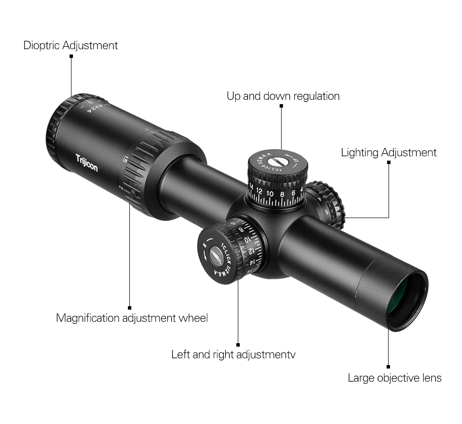 Trijicon 1-4X24 сетка тактический прицел с мишенью башенки охотничьи прицелы для снайперской винтовки новое поступление