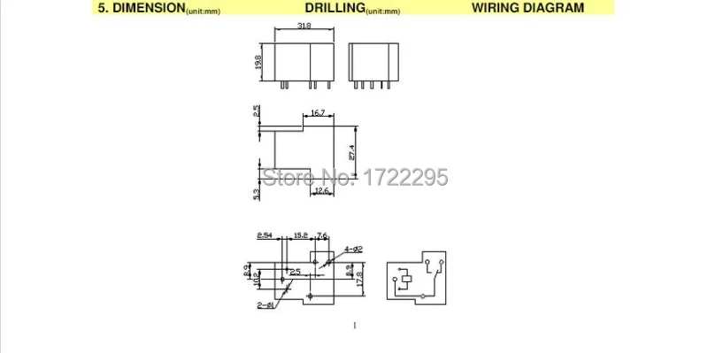 Бесплатная доставка 1 шт. 4 штифта в форме реле мощности с открытой рамой для T90