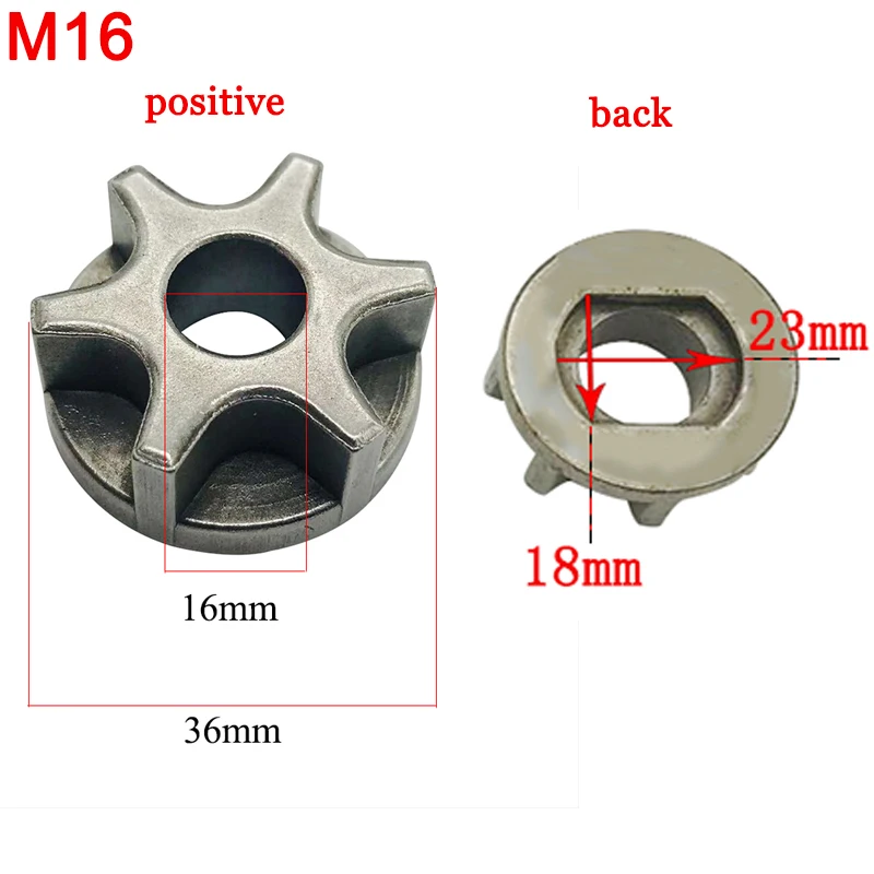 M10/M14/M16 бензопила Шестерни 100 115 125 150 180 Замена для угловых шлифовальных машин
