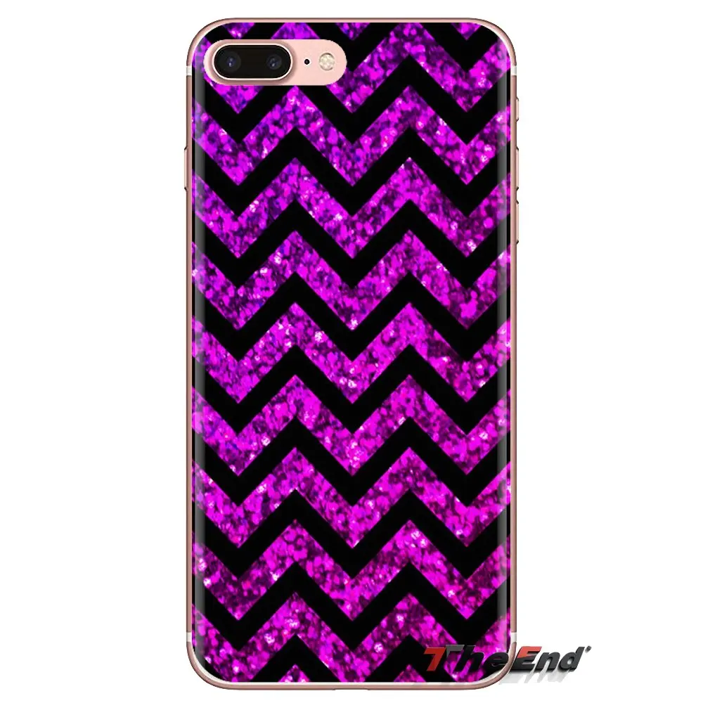 Красивые фиолетовые сверкающие блестки силиконовый чехол для телефона iPod Touch Apple