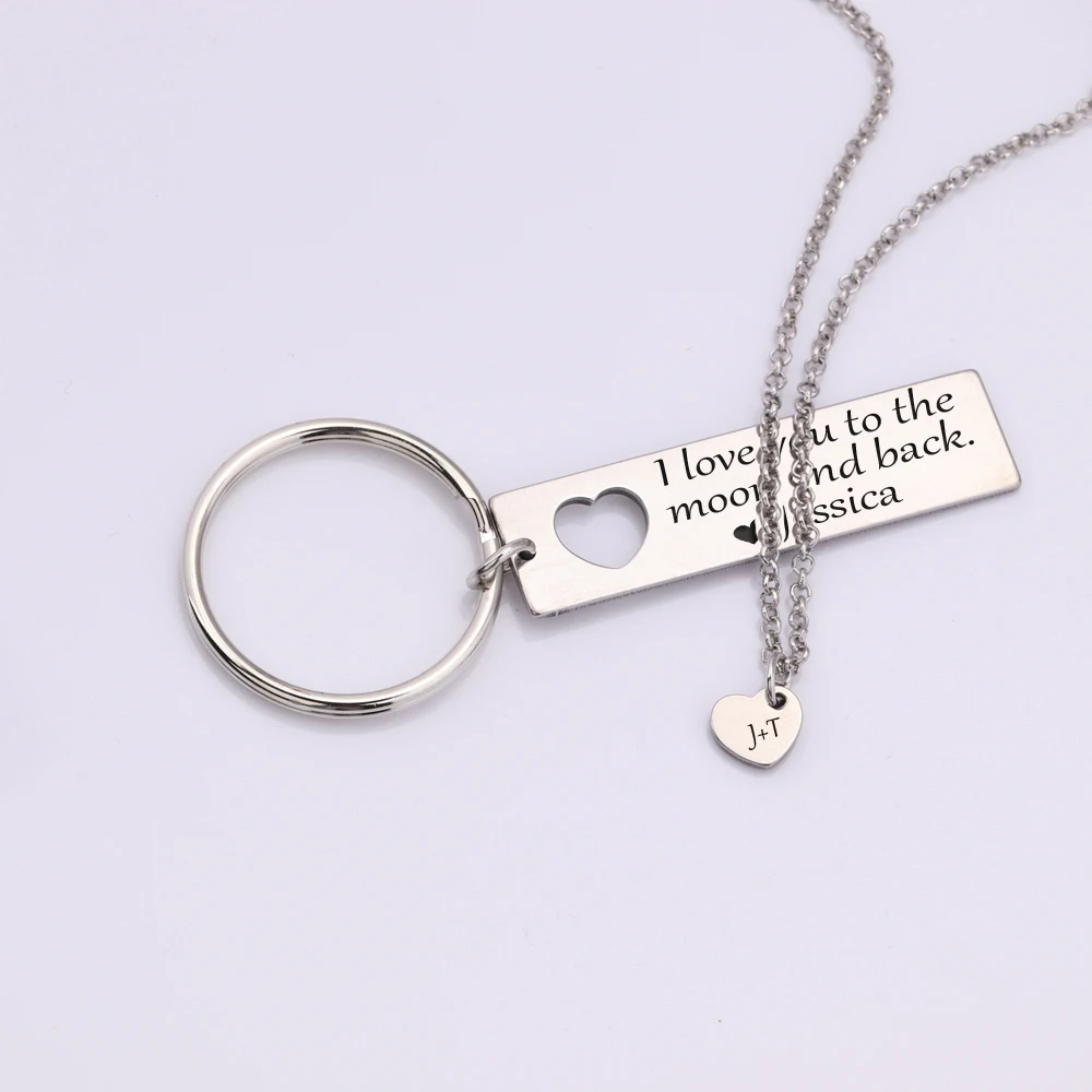 Шикарное 1 Набор именное ожерелье ювелирные изделия брелки Выгравированные