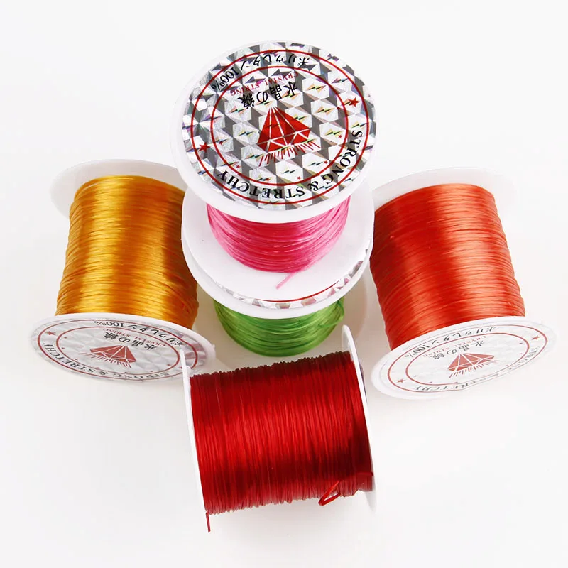

Colorful Crystal Beading Stretch Cord Elastic String For Jewelry Making DIY Bracelet Wire 8 Meters