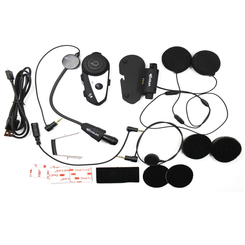 Easy Rider 2 шт. Vimoto V6 Bluetooth гарнитура для домофона многофункциональная способа радио BT