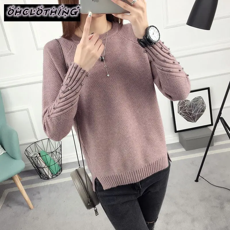 Новинка Весна 2021 корейский короткий Универсальный Зимний свитер OHCLOTHING вязаная