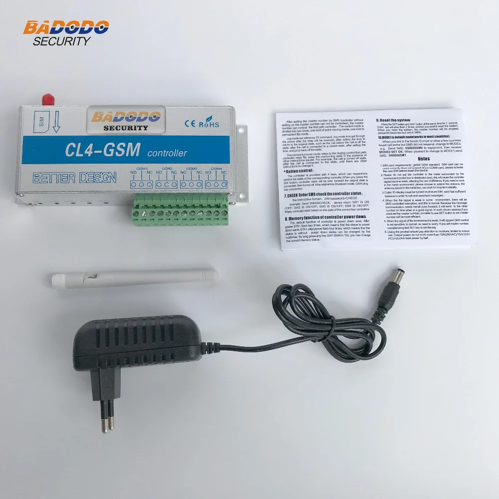 GSM Открыватель ворот 4 канала GSM беспроводной мобильный телефон пульт дистанционного управления переключатель управления Лер реле Интеллектуальный переключатель
