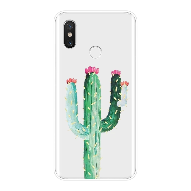 Мягкий силиконовый чехол для телефона Xiaomi MI A1 A2 Lite Mi5 Mi6 Mi8 кактус цветочный задняя