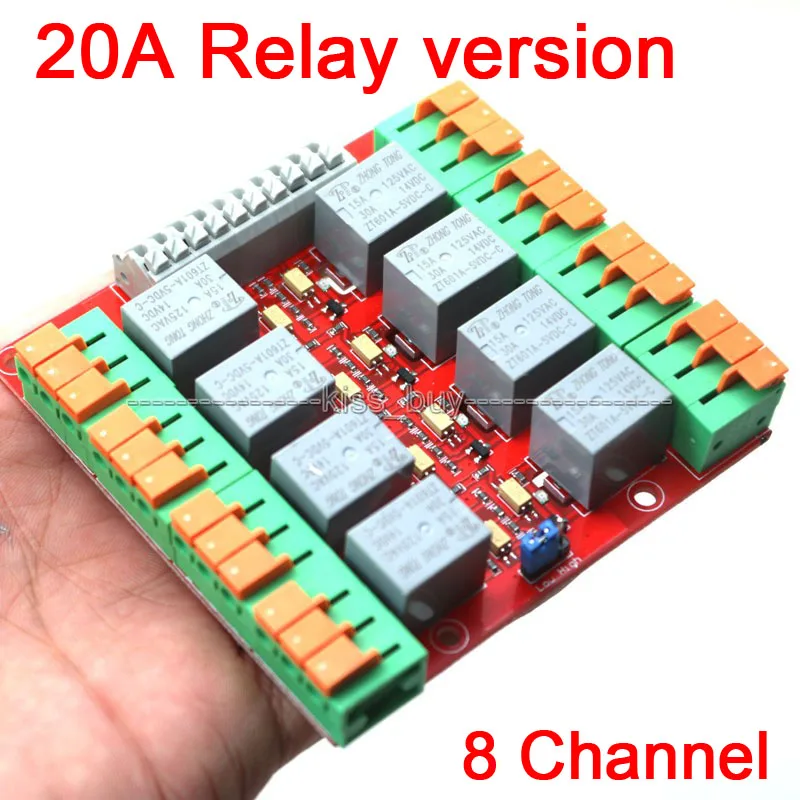8 канальный 20A релейный модуль управления для UNO MEGA2560 R3 Raspberry Pi|relay module|relay module