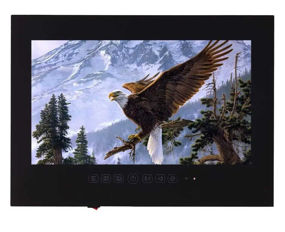 Black TV Souria 27 дюймов 1080P Full HD WiFi Android 9,0 Смарт Интернет Водонепроницаемый Ванная комната ТВ черный/белый IP66 стеклянная панель - Цвет корпуса: Black TV