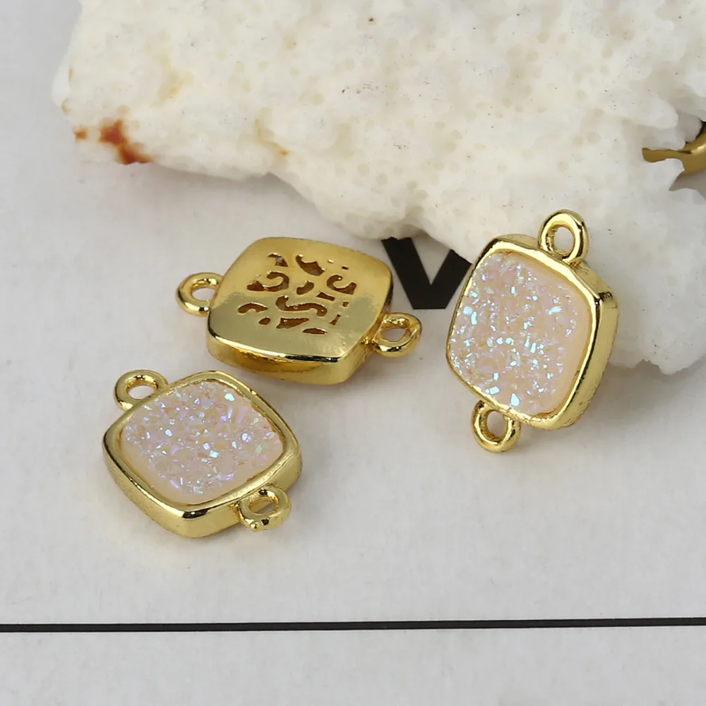 DoreenBeads медные и Синтетические кварцевые друзы/хомуты соединители прямоугольные