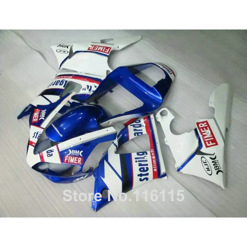 Комплект обтекателей для YAMAHA YZF R1 2000 2001 синие белые Обтекатели 00 01 полный комплект